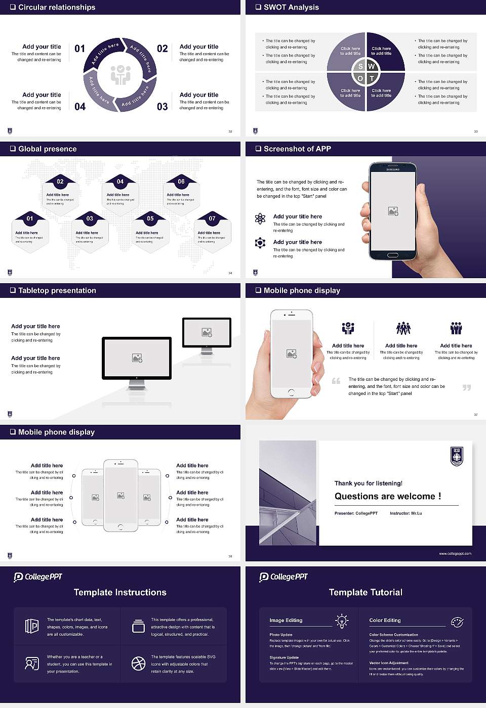 University of Portland General Purpose PPT Template16:9 ratio PPT effect preview image5
