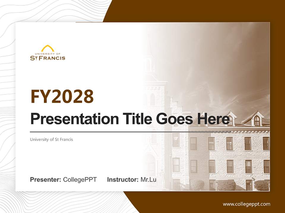 University of St Francis Academic Presentation/Research Findings Report PPT Template4:3 ratio PPT effect preview image5