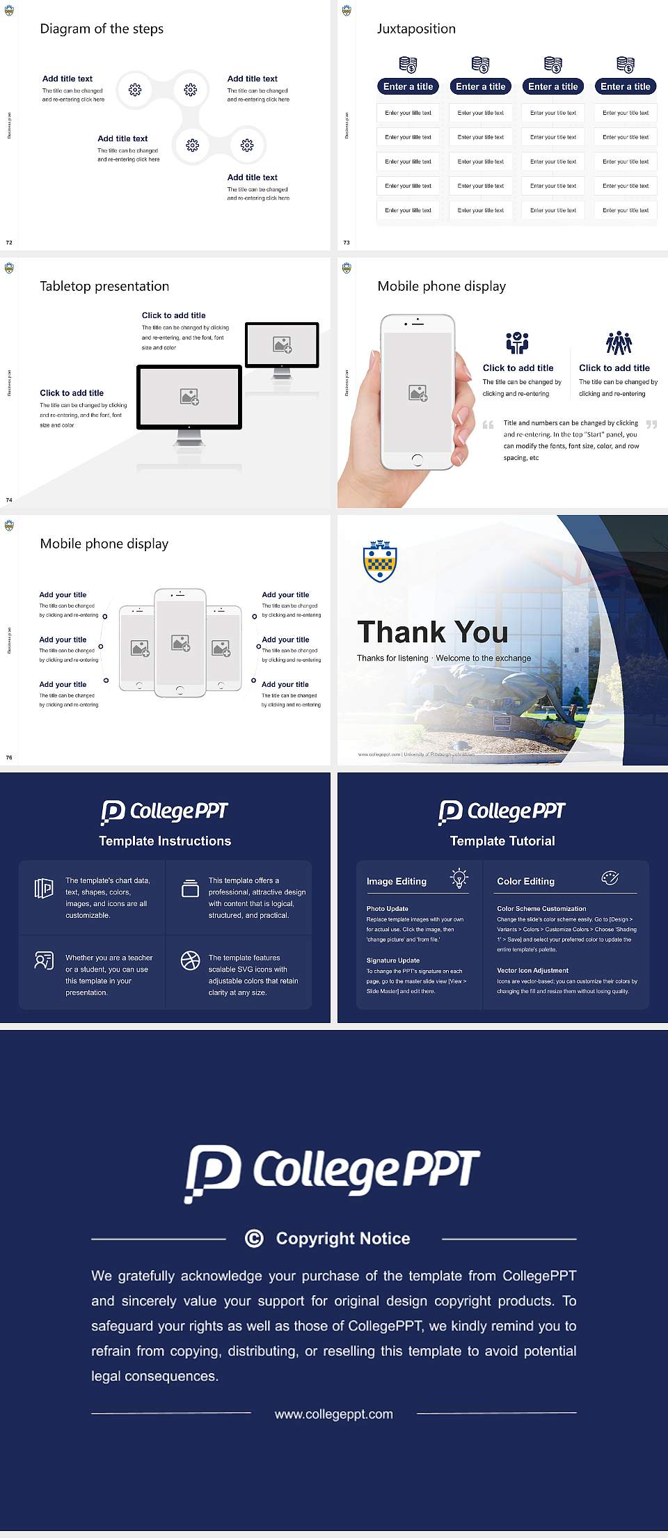 University of Pittsburgh-Johnstown Competition/Entrepreneurship Contest PPT Template4:3 ratio PPT effect preview image9