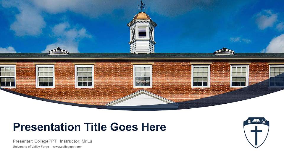 University of Valley Forge Course/Courseware Creation PPT Template16:9 ratio PPT effect preview image