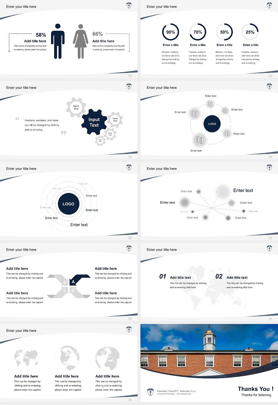 University of Valley Forge Course/Courseware Creation PPT Template16:9 ratio PPT effect preview image4