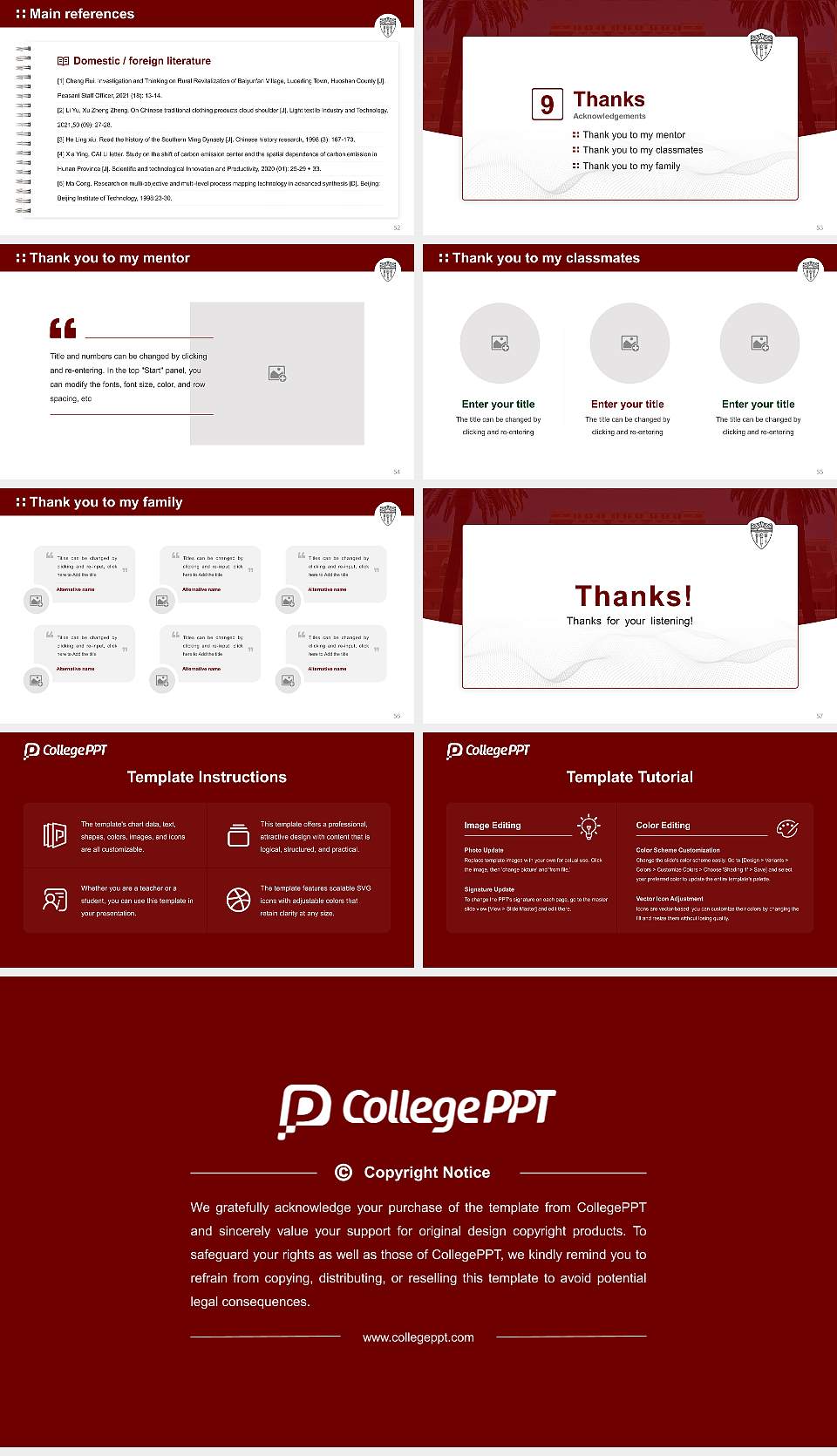University of Southern California Graduation Thesis Defense PPT Template16:9 ratio PPT effect preview image7