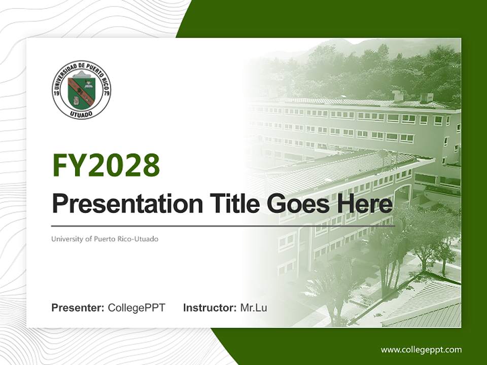 University of Puerto Rico-Utuado Academic Presentation/Research Findings Report PPT Template4:3 ratio PPT effect preview image5