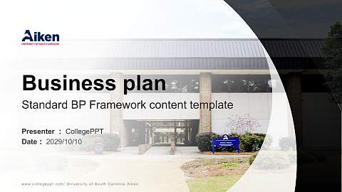 University of South Carolina Aiken Competition/Entrepreneurship Contest PPT Template