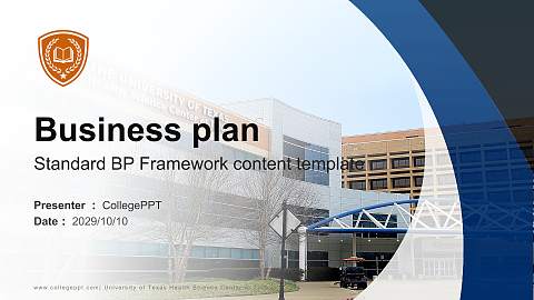 University of Texas Health Science Center at Tyler Competition/Entrepreneurship Contest PPT Template