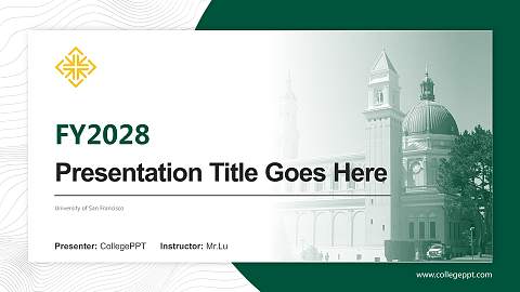 University of San Francisco Academic Presentation/Research Findings Report PPT Template