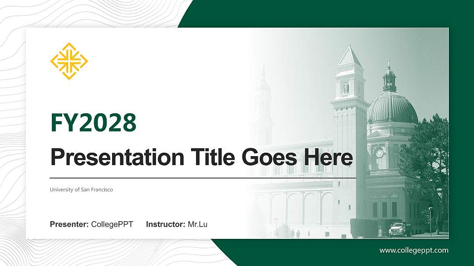 University of San Francisco Academic Presentation/Research Findings Report PPT Template16:9 ratio PPT effect preview image