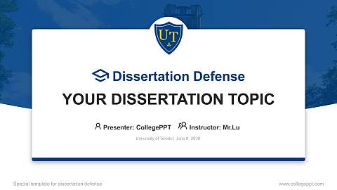 University of Toledo Graduation Thesis Defense PPT Template