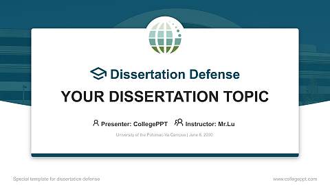 University of the Potomac-Va Campus Graduation Thesis Defense PPT Template