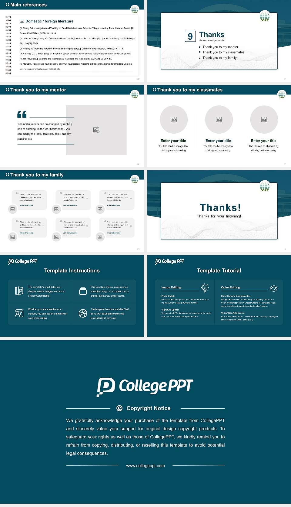 University of the Potomac-Va Campus Graduation Thesis Defense PPT Template16:9 ratio PPT effect preview image7