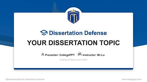 University of Tulsa Graduation Thesis Defense PPT Template