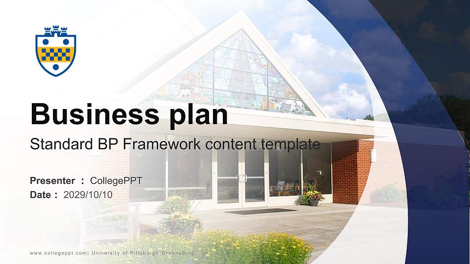 University of Pittsburgh-Greensburg Competition/Entrepreneurship Contest PPT Template16:9 ratio PPT effect preview image