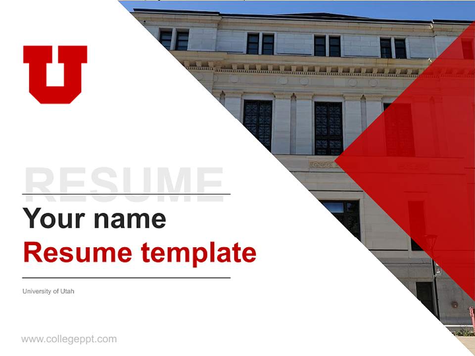 University of Utah Resume PPT Template4:3 ratio PPT effect preview image5