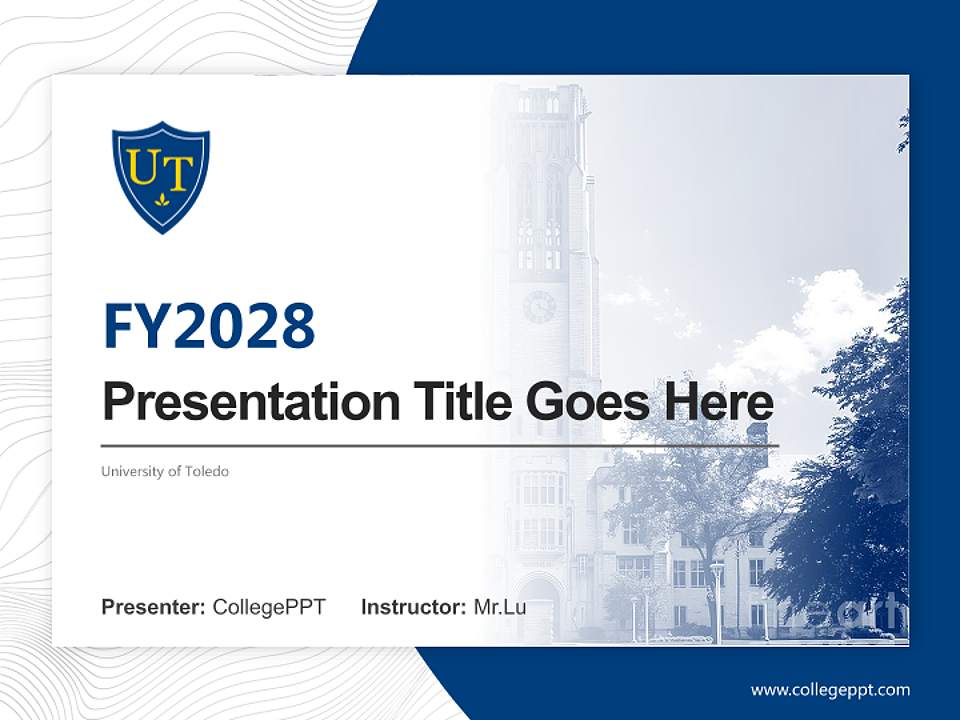 University of Toledo Academic Presentation/Research Findings Report PPT Template4:3 ratio PPT effect preview image5