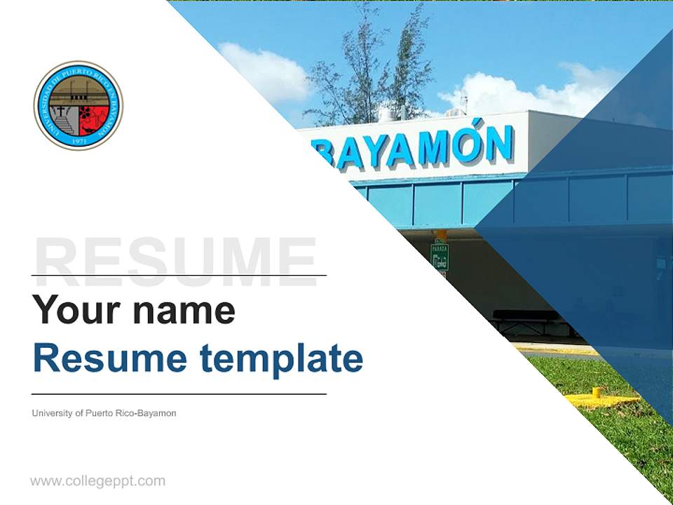 University of Puerto Rico-Bayamon Resume PPT Template4:3 ratio PPT effect preview image5