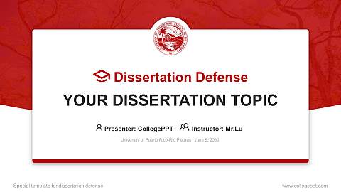 University of Puerto Rico-Rio Piedras Graduation Thesis Defense PPT Template