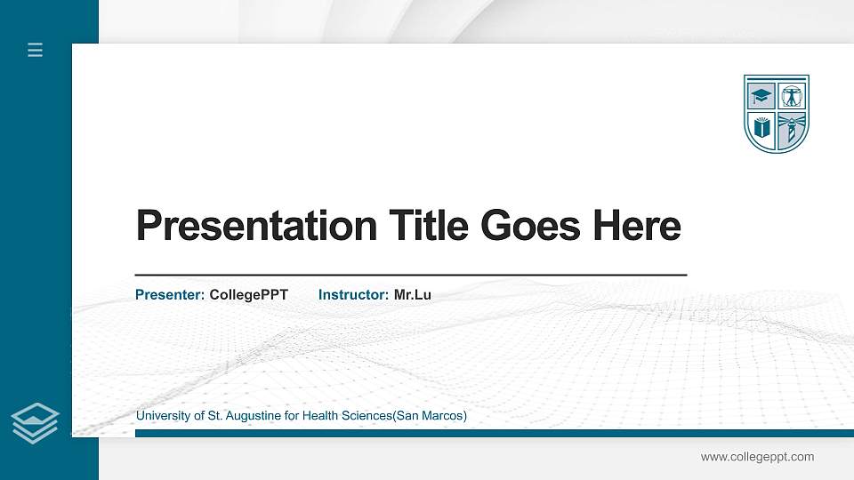 University of St. Augustine for Health Sciences(San Marcos) Thesis Proposal/Graduation Defense PPT Template16:9 ratio PPT effect preview image