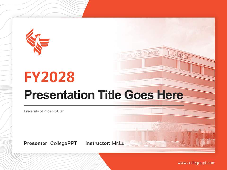 University of Phoenix-Utah Academic Presentation/Research Findings Report PPT Template4:3 ratio PPT effect preview image5