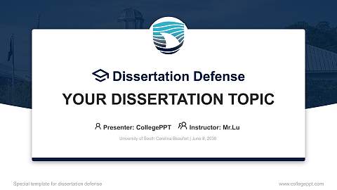 University of South Carolina Beaufort Graduation Thesis Defense PPT Template