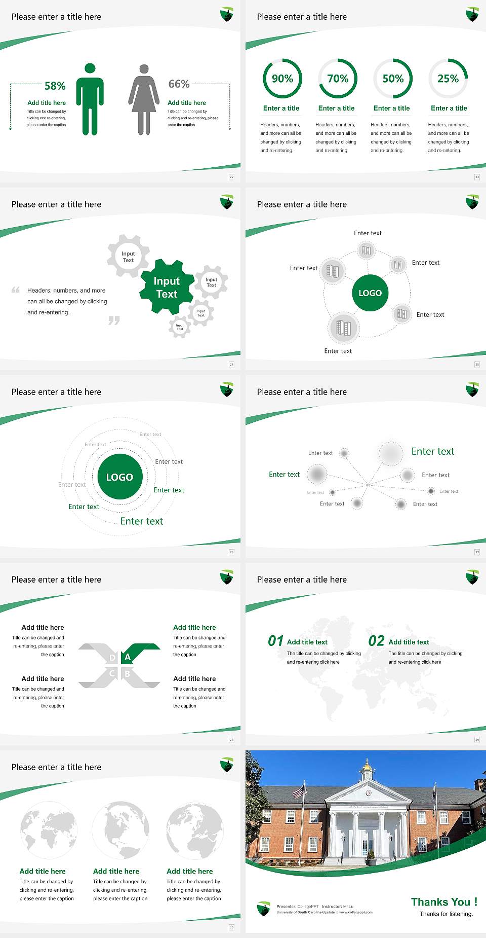 University of South Carolina-Upstate Course/Courseware Creation PPT Template4:3 ratio PPT effect preview image4