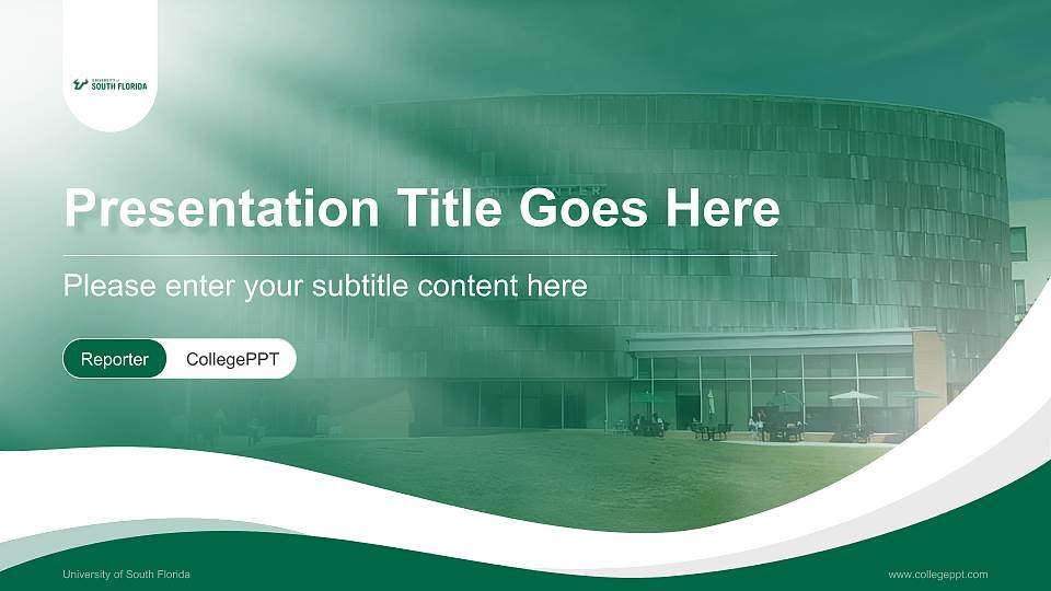 University of South Florida Lecture Sharing and Networking Event PPT Template16:9 ratio PPT effect preview image