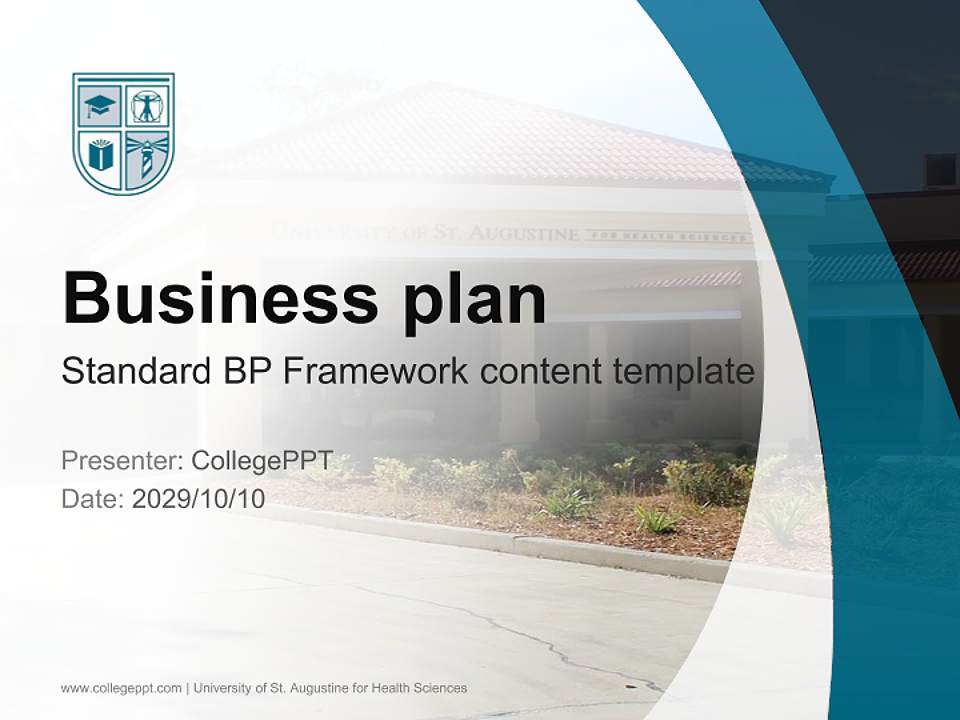 University of St. Augustine for Health Sciences Competition/Entrepreneurship Contest PPT Template4:3 ratio PPT effect preview image9