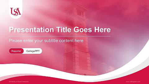 University of South Alabama Lecture Sharing and Networking Event PPT Template