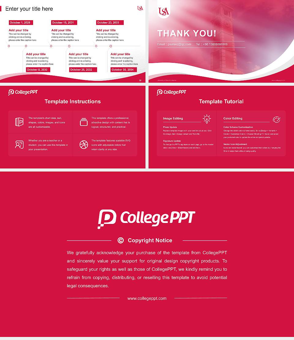 University of South Alabama Lecture Sharing and Networking Event PPT Template16:9 ratio PPT effect preview image4