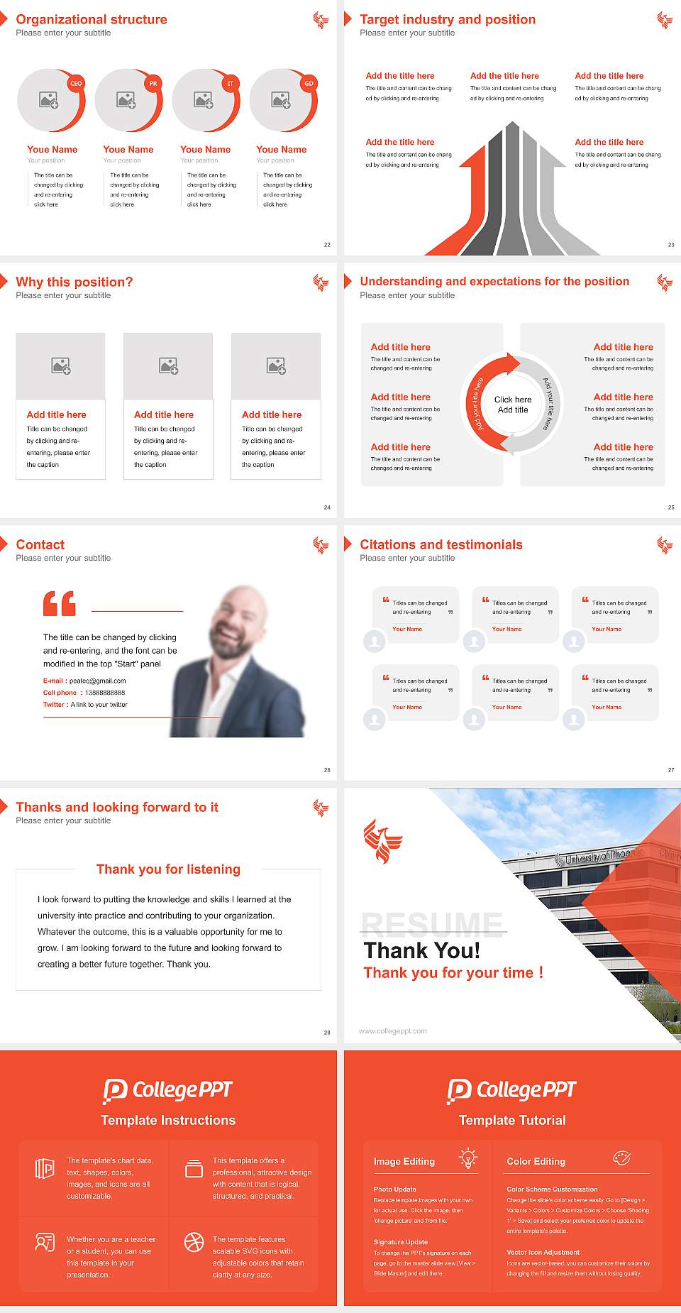 University of Phoenix-Utah Resume PPT Template4:3 ratio PPT effect preview image4