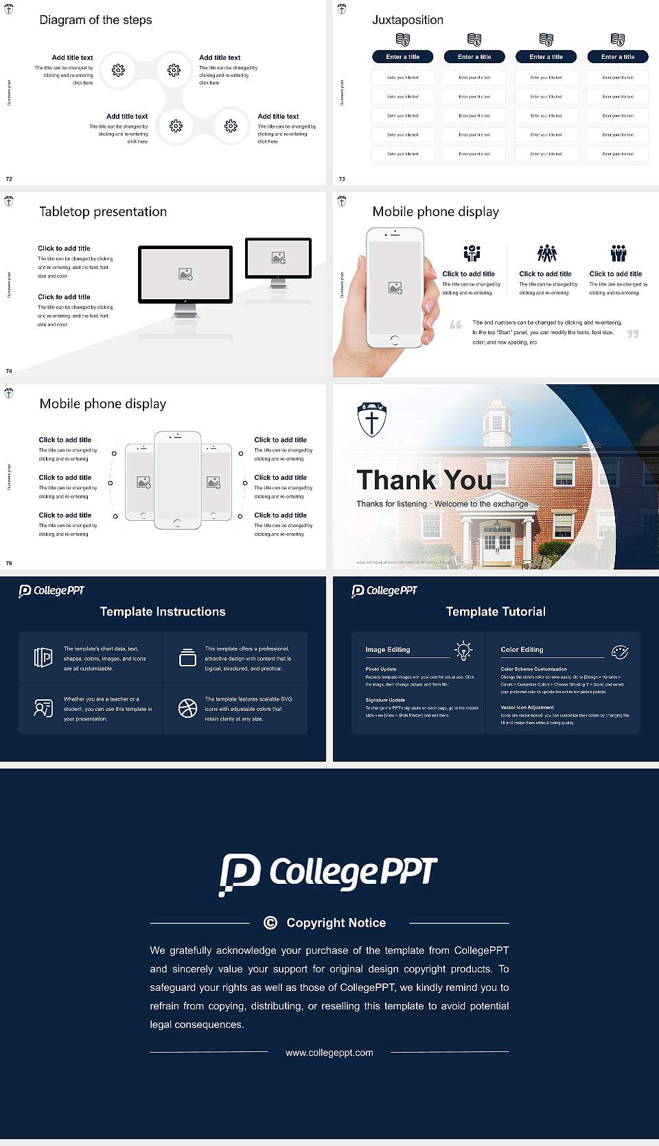 University of Valley Forge Competition/Entrepreneurship Contest PPT Template16:9 ratio PPT effect preview image9