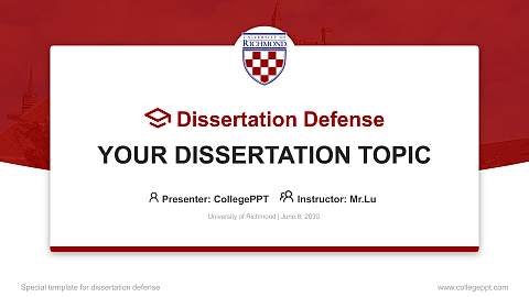 University of Richmond Graduation Thesis Defense PPT Template