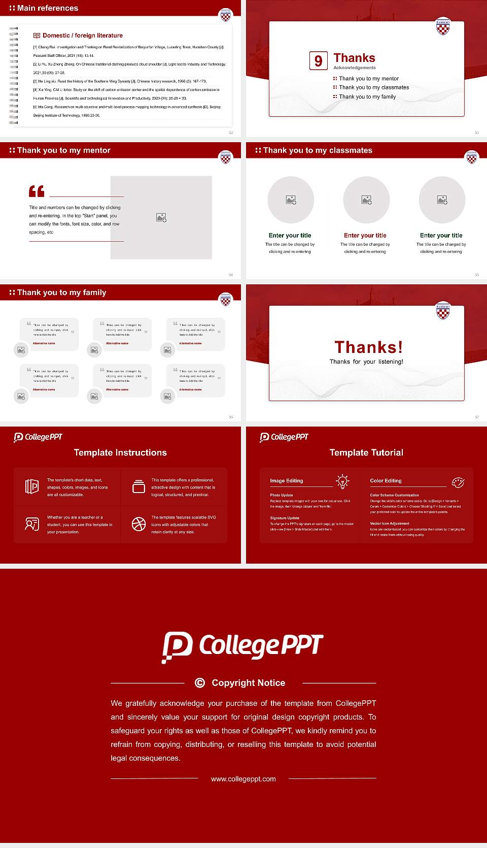 University of Richmond Graduation Thesis Defense PPT Template16:9 ratio PPT effect preview image7