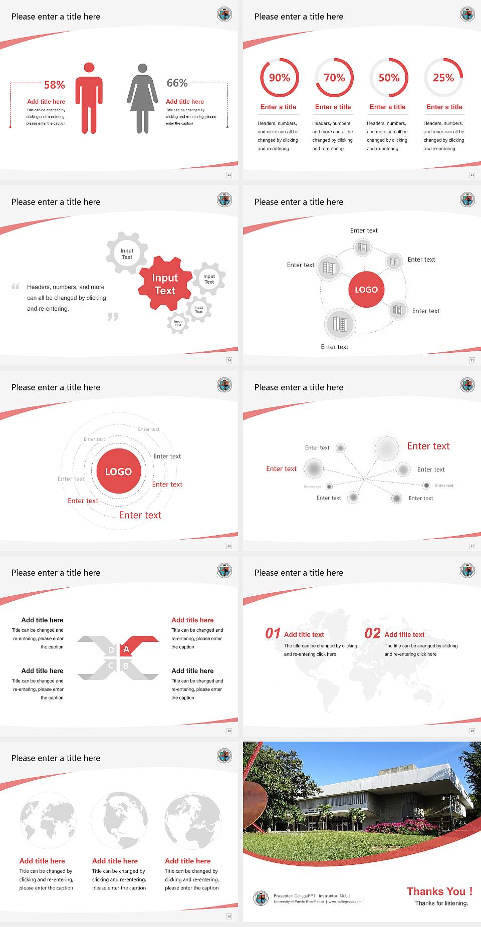 University of Puerto Rico-Ponce Course/Courseware Creation PPT Template4:3 ratio PPT effect preview image4