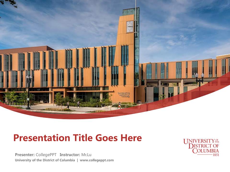 University of the District of Columbia Course/Courseware Creation PPT Template4:3 ratio PPT effect preview image5