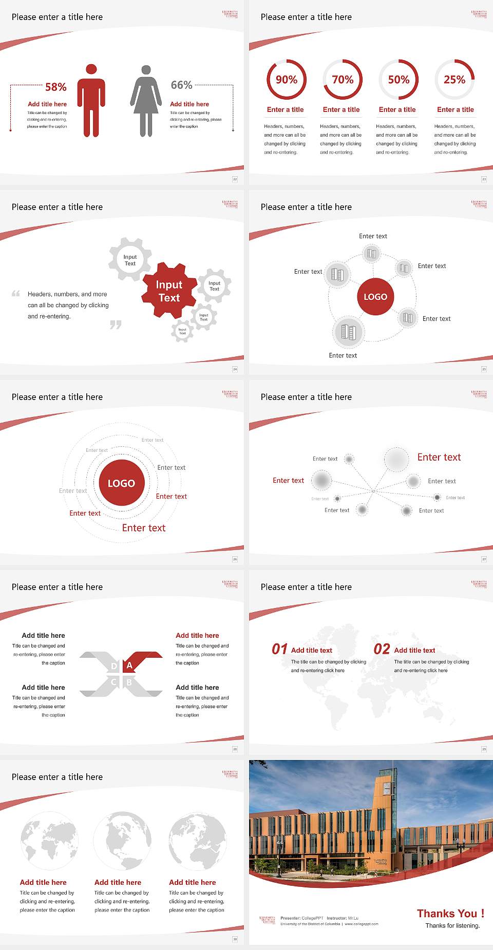 University of the District of Columbia Course/Courseware Creation PPT Template4:3 ratio PPT effect preview image4