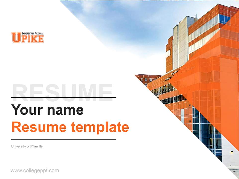 University of Pikeville Resume PPT Template4:3 ratio PPT effect preview image5