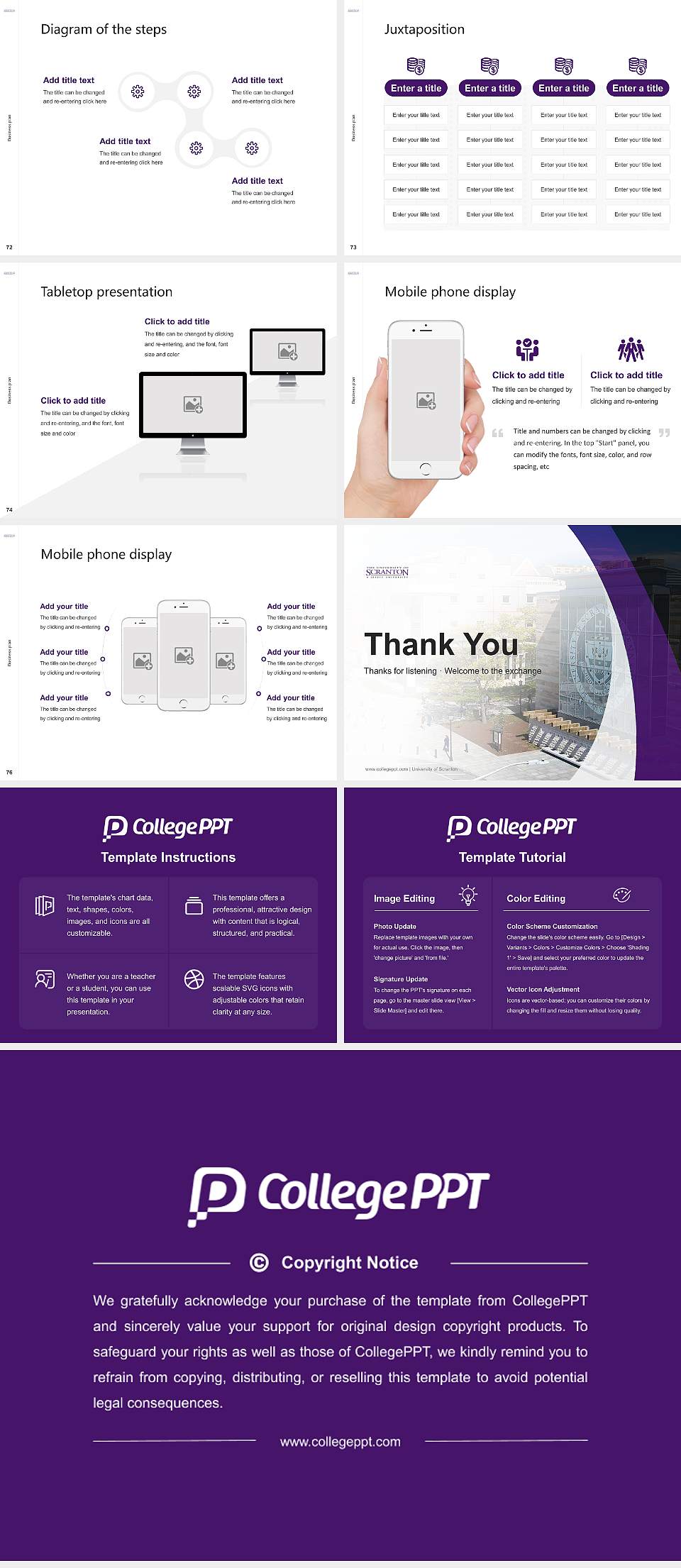 University of Scranton Competition/Entrepreneurship Contest PPT Template4:3 ratio PPT effect preview image9