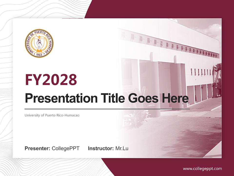 University of Puerto Rico-Humacao Academic Presentation/Research Findings Report PPT Template4:3 ratio PPT effect preview image5