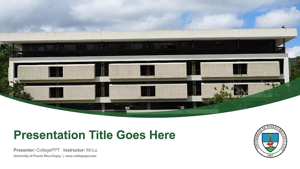 University of Puerto Rico-Cayey Course/Courseware Creation PPT Template16:9 ratio PPT effect preview image