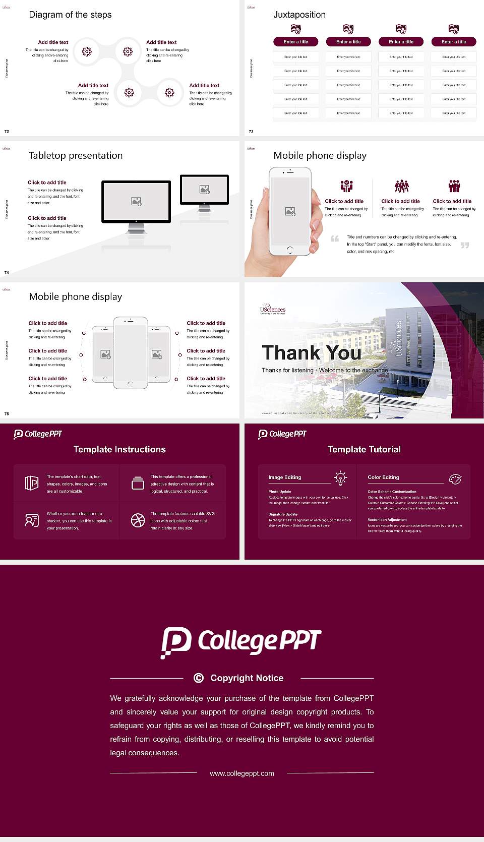 University of the Sciences Competition/Entrepreneurship Contest PPT Template16:9 ratio PPT effect preview image9