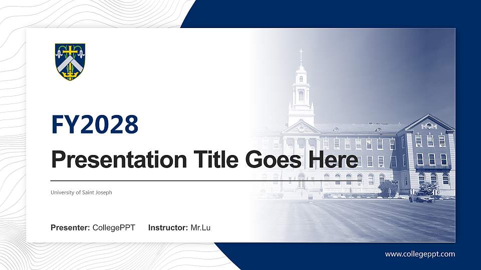University of Saint Joseph Academic Presentation/Research Findings Report PPT Template16:9 ratio PPT effect preview image