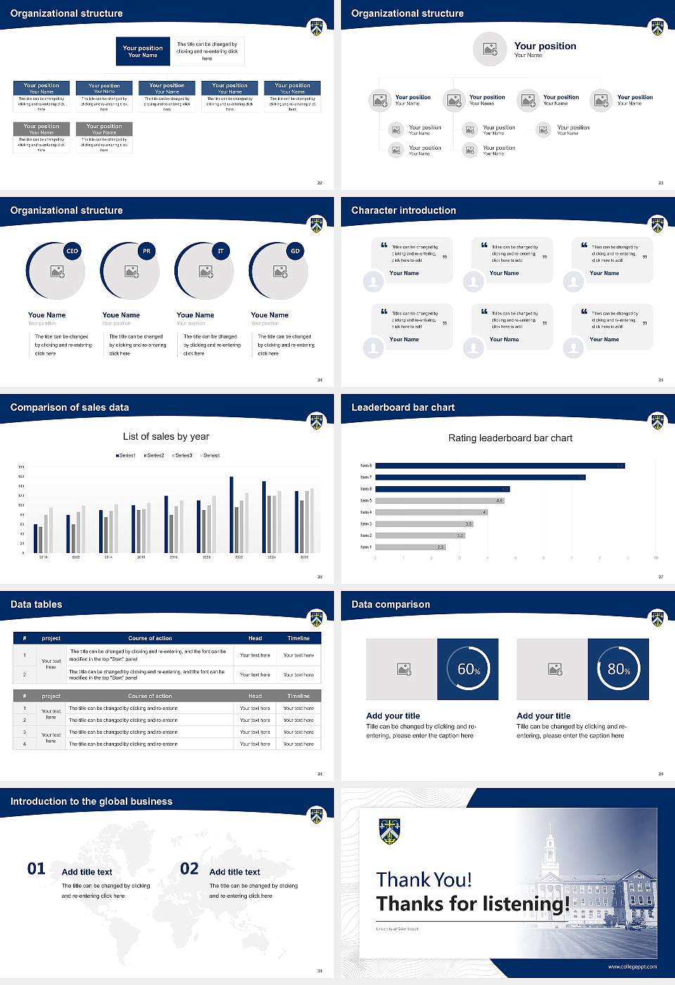 University of Saint Joseph Academic Presentation/Research Findings Report PPT Template16:9 ratio PPT effect preview image4