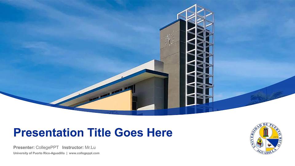 University of Puerto Rico-Aguadilla Course/Courseware Creation PPT Template16:9 ratio PPT effect preview image1
