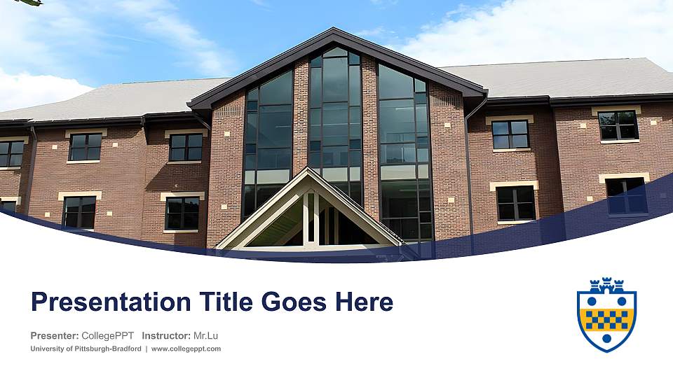 University of Pittsburgh-Bradford Course/Courseware Creation PPT Template16:9 ratio PPT effect preview image