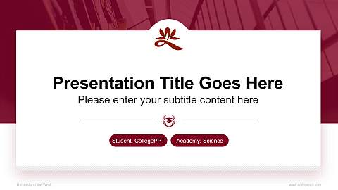 University of the West National Scholarship Defense PPT Template