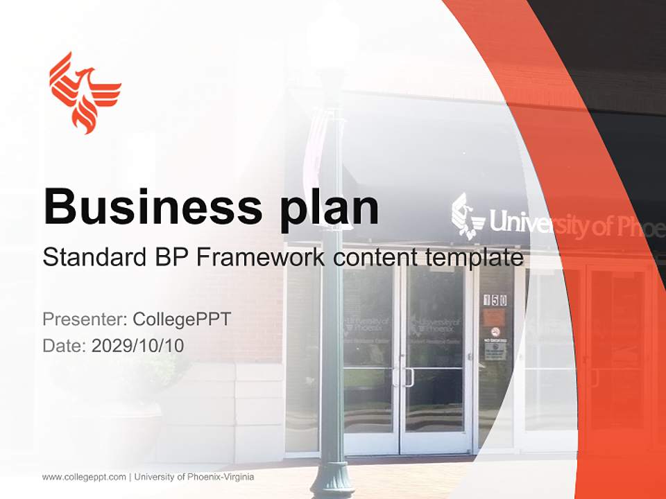 University of Phoenix-Virginia Competition/Entrepreneurship Contest PPT Template4:3 ratio PPT effect preview image9