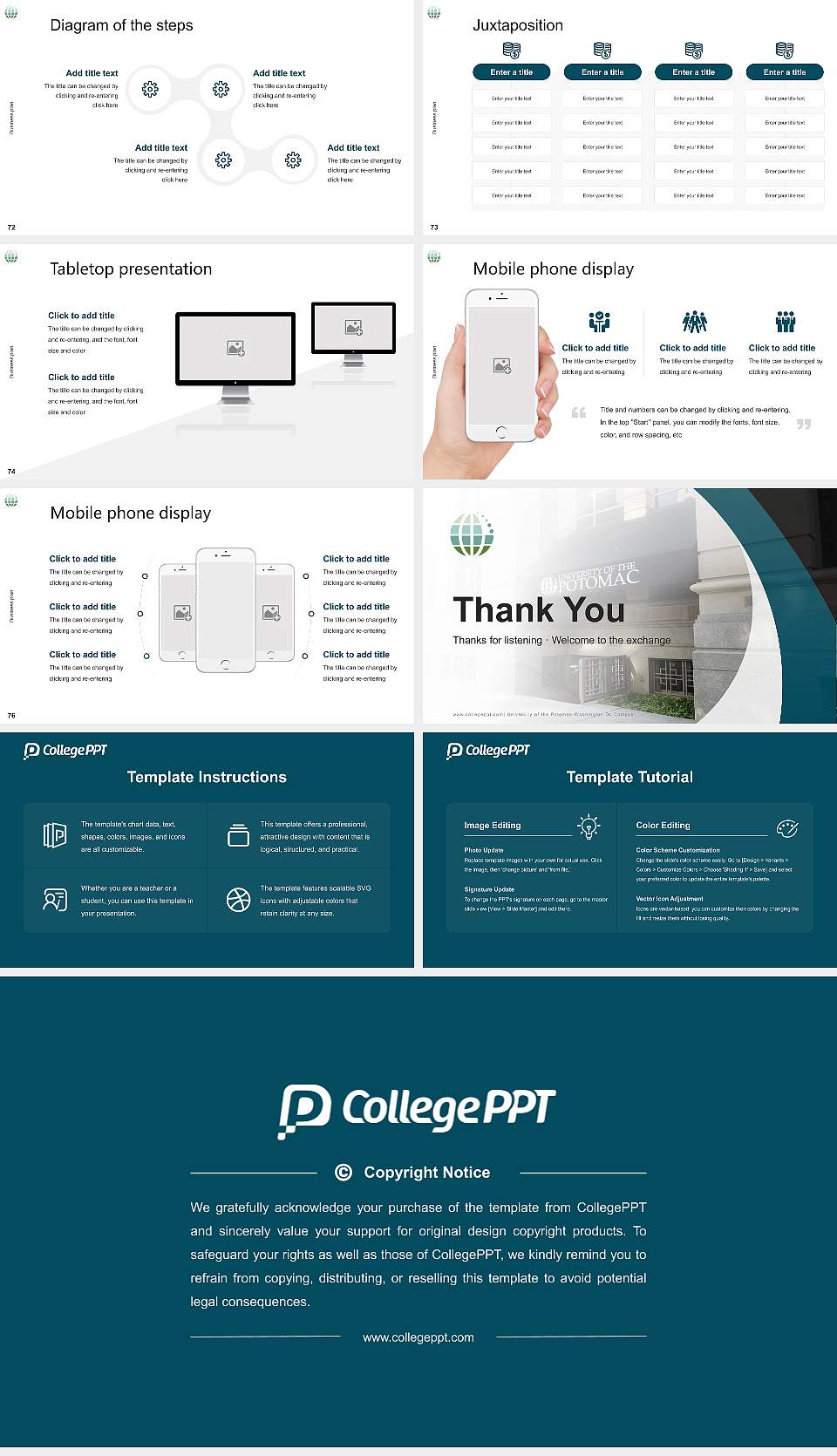 University of the Potomac-Washington Dc Campus Competition/Entrepreneurship Contest PPT Template16:9 ratio PPT effect preview image9