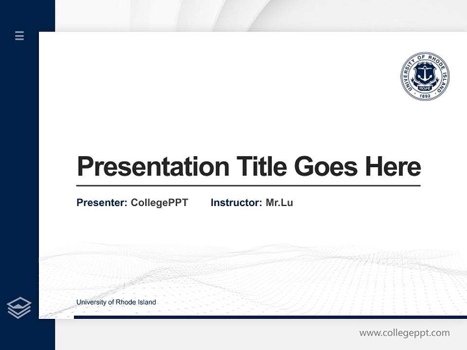University of Rhode Island Thesis Proposal/Graduation Defense PPT Template4:3 ratio PPT effect preview image5