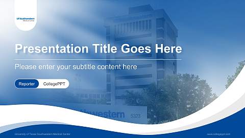 University of Texas Southwestern Medical Center Lecture Sharing and Networking Event PPT Template