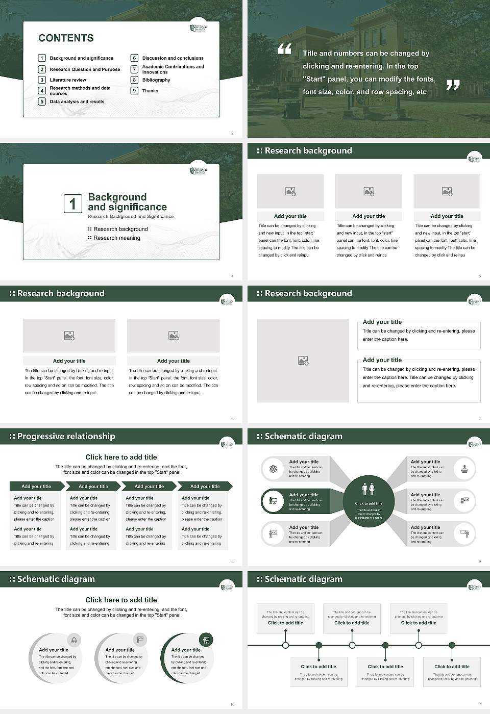 University of Science and Arts of Oklahoma Graduation Thesis Defense PPT Template16:9 ratio PPT effect preview image2